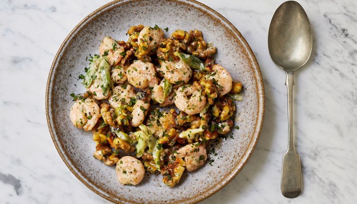 Stuck In A Dinner Rut? This Shrimp & Walnut Recipe Will Shake Things Up