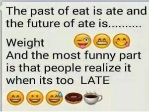 Past of eat is I ate too much and the future - What?