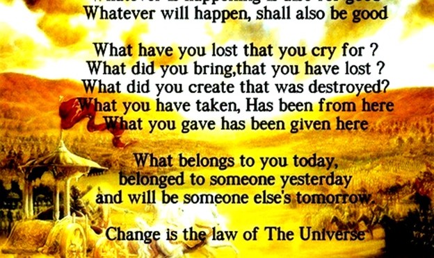 change is the law of the universe