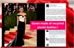 Gown made of recycled plastic for Emma Watson !