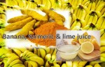 Banana, Turmeric and Lime Juice Mask