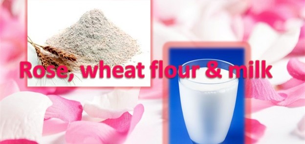 Rose, Milk and Wheat Flour Mask