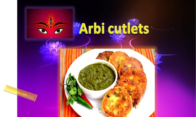 Arbi Cutlets For Navratri