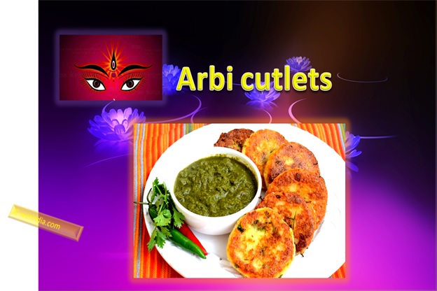 Arbi Cutlets For Navratri