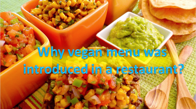 Vegan menu