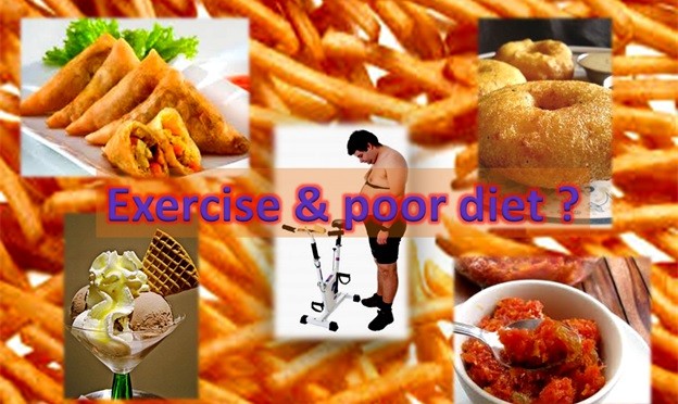 Exercise and poor diet combination