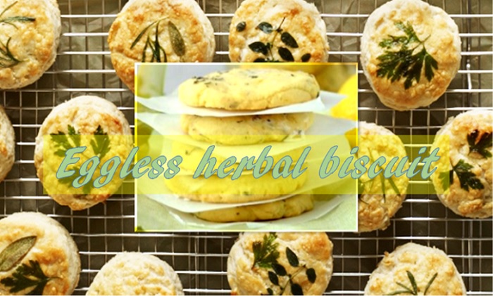Eggless Herb Biscuit