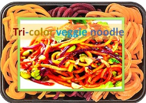 Tri-color Veggie noodle salad