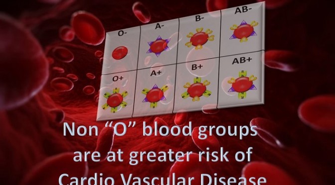 Non-O blood groups are at greater risk of Cardio Vascular Disease