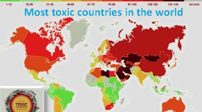 Toxic countries in the world
