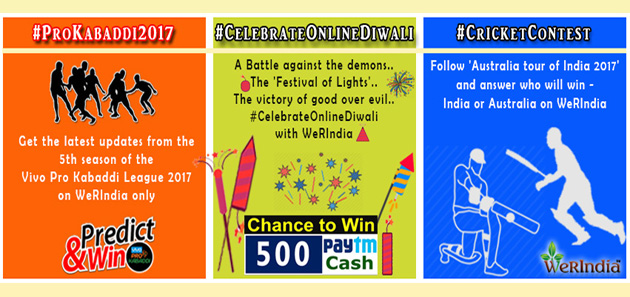 Diwali, Kabaddi, Cricket - Contests on WeRIndia
