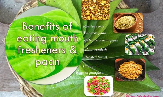 Benefits of eating Indian mouth fresheners and paan