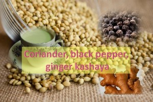 Coriander, Black Pepper and Ginger Kashaya