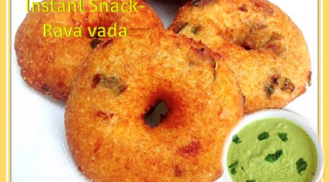 Instant Rava Vada