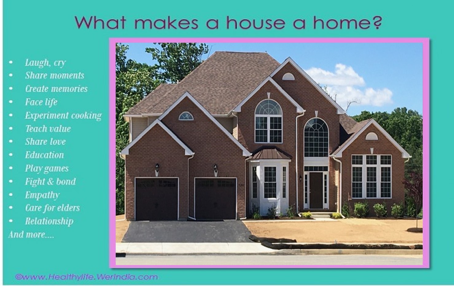 What makes a home
