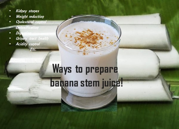 4 types of Banana stem juice for various conditions
