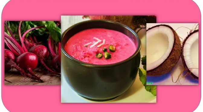 Beetroot coconut soup