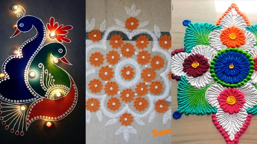 Traditional art Rangoli helps hands and mind