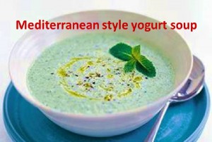 Mediterranean style yogurt soup