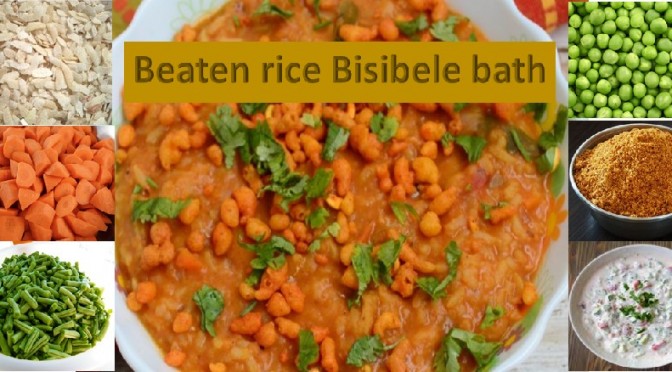 Beaten rice bisibele bath