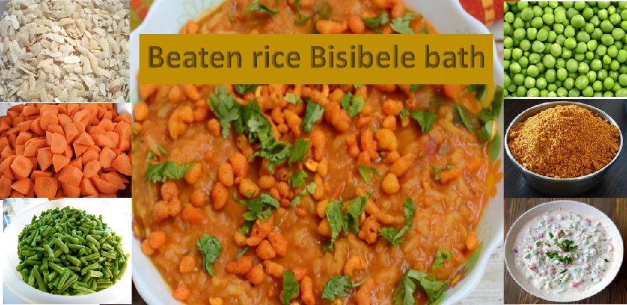 Beaten rice bisibele bath