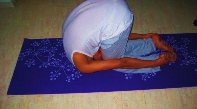 Rabbit pose Shashankaasana