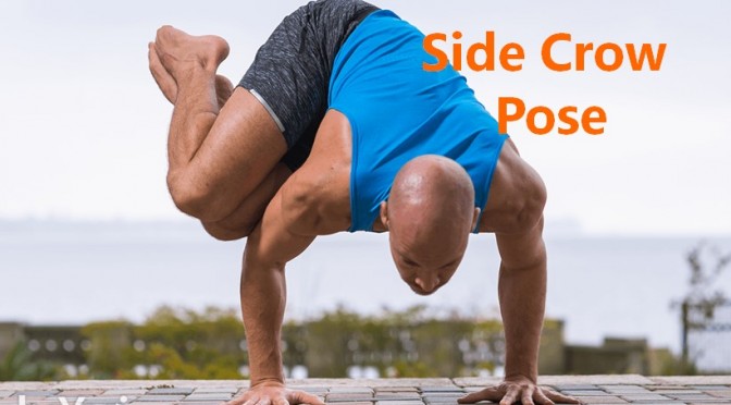 side crow pose