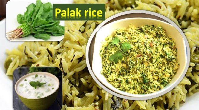 Palak Basmati rice