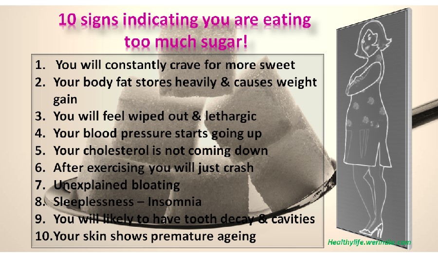 10 signs indicating you are eating  too much sugar