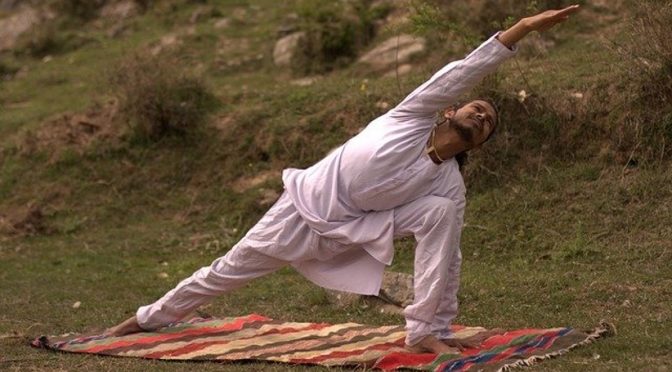 Extended side angel pose