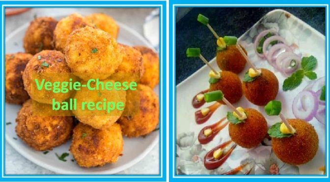 Baked veggie cheese ball