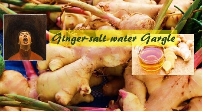 Ginger water for sore throat