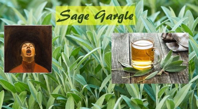 Sage water gargle