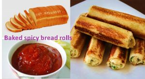 Baked spicy bread rolls