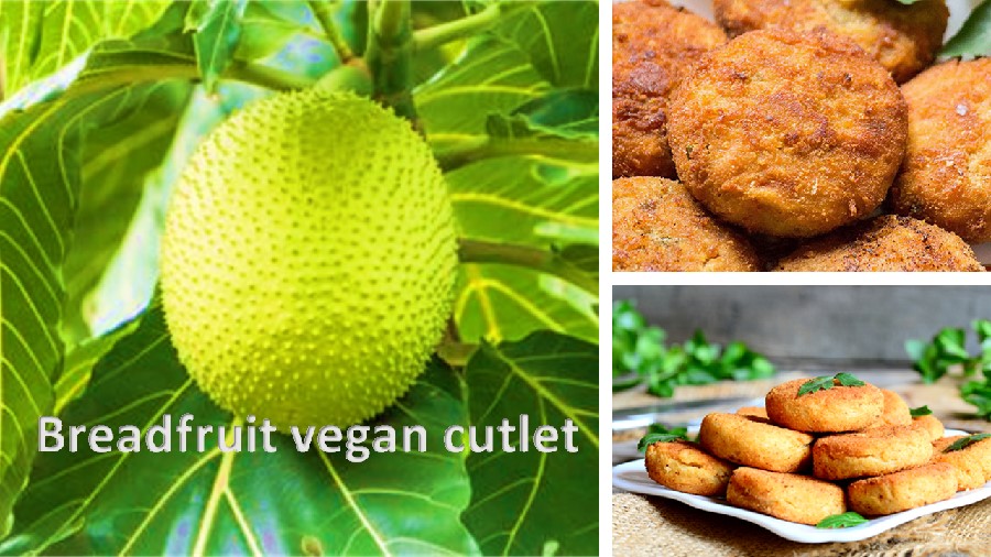 Breadfruit vegan cutlet