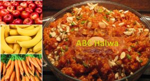 Apple banana carrot halwa