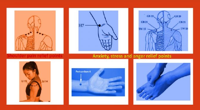 Shoulder and anxiety relief pressure points