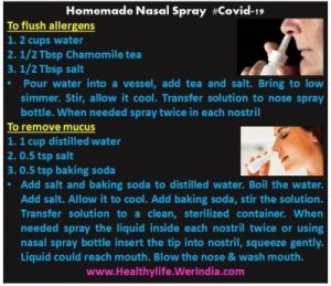 Homemade nasal spray