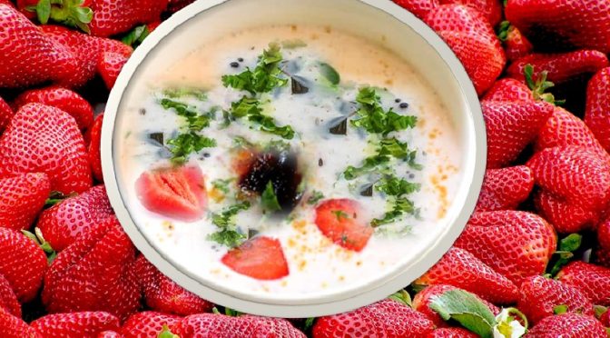 Strawberry raita recipe