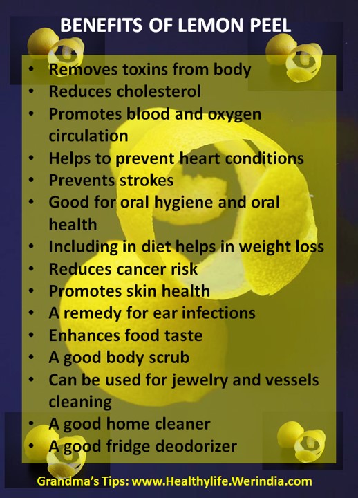 Benefits of Lemon peel