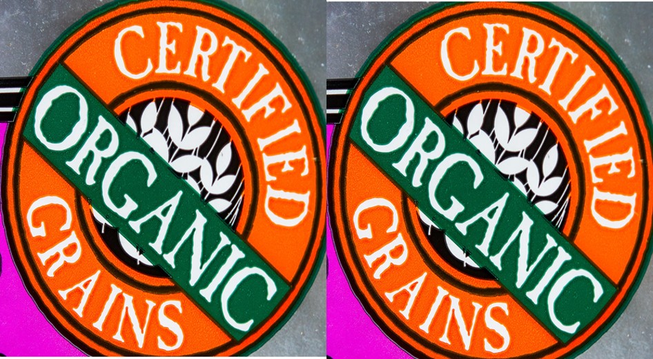 Organic food label claim