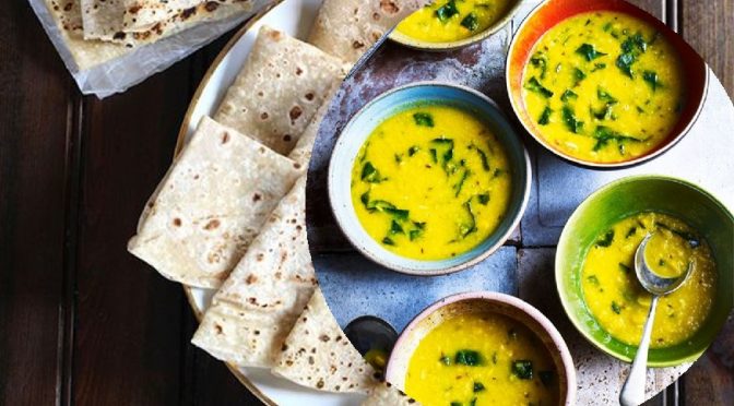 Sweet corn, spinach soup