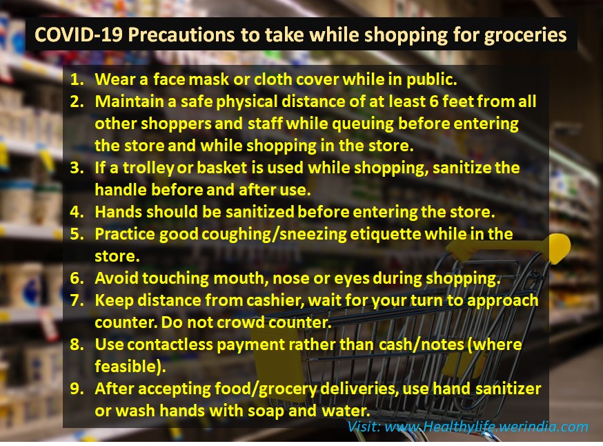 Grocery shopping precautions