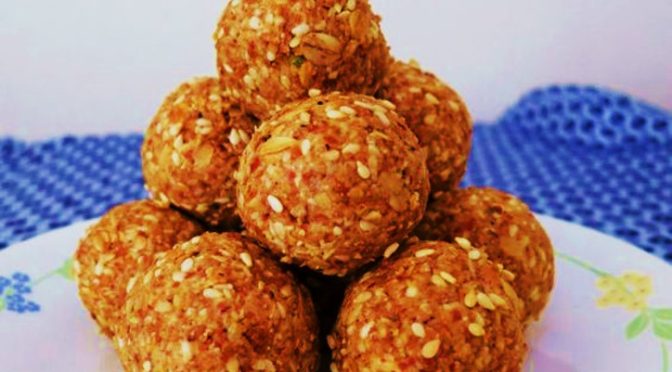 Peanut butter oats laddu