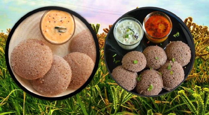 Healthy ragi idli