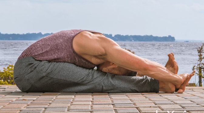 Sitting forward bend pose