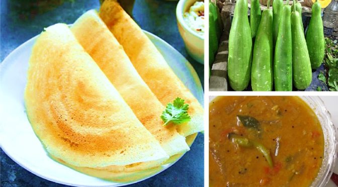 Bottle gourd dosa recipe