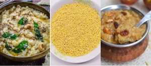 Millet sweet and spicy pongal recipe
