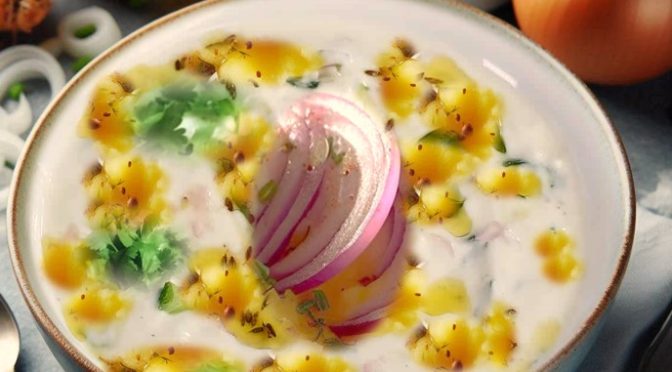 Potato onion raita