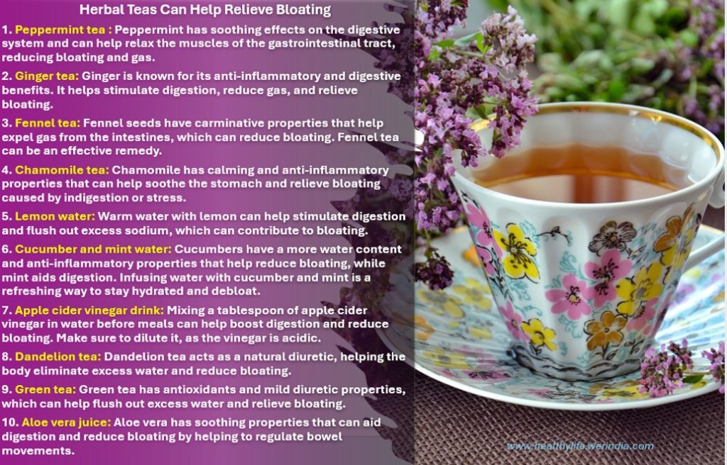 Herbal Teas For Bloating Relief